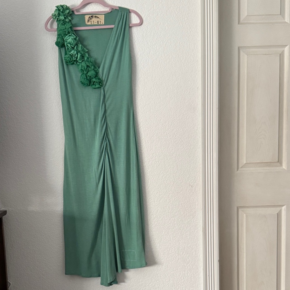 All Saints Green Jersey Dress SS05